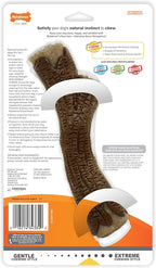 Nylabone Real Wood Stick Toy Strong Chew Toy for Dogs, Rubber Dog Toys for Moderate & Aggressive Chewers, Bacon Flavor, X-Large - 50+ lbs, 1 Count