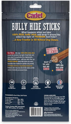 Cadet Bully Hide Sticks for Large Dogs – All-Natural Beef Pizzle, High Protein, Low Fat, Long-Lasting, Grain & Rawhide-Free Dog Chews for Aggressive Chewers, Large (8 Count)