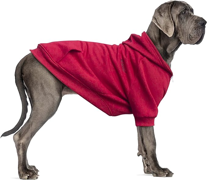 Extra Large Dog Clothes Hoodies Zip Up Sweaters for Big Dogs Alaskan Caucasian Sheepdog Red 7XL