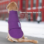 cyeollo XL Dog Sweater, Fleece Dog Sweaters Soft Stretchy Doggie Vest Turtleneck Doggy Sweatshirt Warm Fall & Winter Clothes for Medium to Large Dogs Girl, Purple XL