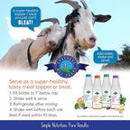 Shepherd Boy Farms Freeze Dried Raw Goats Milk with Probiotics for Dogs & Cats (Golden Blend), Organic USA Veggies & Fruits, High Protein, Digestible Goat Milk Powder, Food Toppers - Makes 16 FL OZ