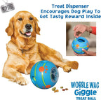 Wobble Wag Giggle Treat Ball- Interactive Dog Toy & Treat Dispenser, Fun Giggle Sounds When Rolled or Shaken, Great for Dogs Pets Know Best