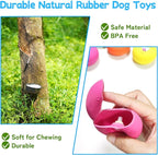 Dog Squeaky Toys Balls for Teething Puppies, Small, Medium Dogs, Latex Smiley Face Bouncy Cute Face Pet Dog Toys 6 Pcs/Set