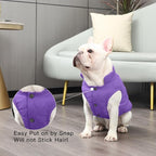 2 Layers Fleece Lined Warm Dog Jacket for Puppy Winter Cold Weather,Soft Windproof Small Dog Coat,Purple M