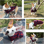 Koneseve Dog Shirt, Pet Plaid Clothes Shirt T-Shirt, Sweater Bottoming Shirt for Small Dog Cat Puppy Grid Adorable Wearing Stylish Cozy Halloween,Christmas Costumes (Red;L/Large)