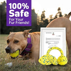 Dog Balls, 3Pcs Chew Toys Tennis Ball for Aggressive, Chewers Durable Teething Molar Tug Dog Toys, Interactive Fetch Balls Gift Set for Large Medium Dogs and Puppies, Durable Tug Toy, Yellow