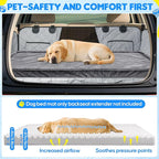 Dog Car Bed, Non-Slip Backseat Extender Pet Mat, Removable Washable Dog Bed for SUVs, Sedans & Trucks, Anti-Slip Travel Bed for Dogs, Easy Clean & Scratch-Proof & Comfort (50"x24.6")