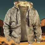 Men's Zip Up Jackets Western Style Ethnic Hoodie Hooded Vintage Long Sleeve Warm Coat Winter Outfits