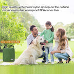 Dog Food Travel Bag with 2PCS Collapsible Dog Travel Bowls,Air Tight Dog Food Storage Container(Green, Small)