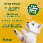 NATOO Biscuits for Small Dogs & Puppies Crunchy Dog Treats, Sweet Potato & Pumpkin Healthy Natural Canine Biscuits, Rich in Omega 6, Prebiotics & Fiber, Antioxidants for Immunity (8 oz)