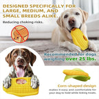 2 Pack Dog Toys for Aggressive Chewers – Interactive Indestructible Dog Toys to Keep Them Busy – Frozen Treat Toy for Large & Medium Dogs, Reduces Anxiety, Tree Stump & Corn Shapes