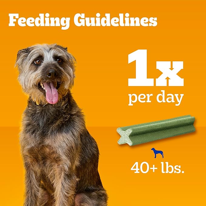 Pedigree Dentastix Large Breed Dog Treats, Fresh Flavor, 1.46 lb. Bag (28 Treats)
