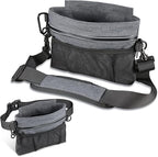 Dog Treat Training Pouch, Portable Dog Treat Bag for Pets, Removable Inner Pocket, Built-in Poop Bag Dispenser