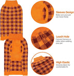 PUPTECK Dog Sweaters for Large Medium Small Dogs - Fall Classic Plaid Style Puppy Holiday Winter Coat Clothes Warm
