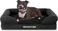 The Dog’s Bed, Medium Black Faux PL 30x23.5, Memory Foam, Pain Relief: Arthritis, Hip & Elbow Dysplasia, Post Surgery, Lameness, Supportive, Calming, Washable Cover, Veterinary Approved