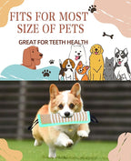 Clysoru Tug Toy for Dogs Squeaky Toy with 2 Strong Handles Lasting Training Equipment Puppy to Large Dog Interactive Toys of War Pull Indestructible Rope Pet Crinkle Teething (ciel)