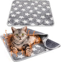 2 Pcs Large Self Warming Cat Pad Self Heating Cat Mat Bed Dog Crate Pet Blankets Thermal Heated Bed Mat for Outdoor Indoor Newborn Kittens Puppies Dog(Large Star,29 x 20)