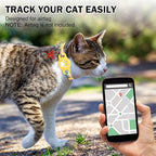 Airtag Cat Collar Breakaway, Cute GPS Cat Tracker Collars with Air Tag Holder, Safety Cat Collars with Bell & Pendant for Girl Boy Cats, Blue