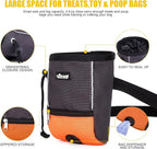 LIOPARD Treat Training Pouch for Dogs, Pet Treat Pouch, Dog Treat Pouches, Dog Treat Bag, Dog Training Treat Bag, Slanted Opening, Ideal for Dog Walking & Training (Orange)