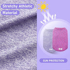 KYEESE 2 Pack Dog Shirts Quick Dry Soft Stretchy Pet T-Shirts with Reflective Label Tank Top Sun Protection Sleeveless Vest Dog Clothes for Small Medium Dogs, XX-Large, Purple+Pink