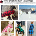 AOFITEE Dog Coat Plaid Dog Winter Coat for Small Dogs, Warm Dogs Jacket Christmas Sweater, Waterproof Pet Puffer Jacket, Reversible Pet Cold Weather Coats for Small Medium Large Pets, Green L