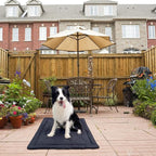 Travel Dog Bed, Portable Waterproof Anti-Slip Dog Camping Bed Mat with Carry Handles for cat or Other pet, Machine Washable, 36 * 23” Dark Blue