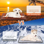 4 Pcs Self Heating Cat Pad Self Warming Cat Bed Dog Heating Pad Washable Thermal Pet Mat for Indoor Outdoor Pet 16 x 20 Inch Removable Non Slip(Coffee)