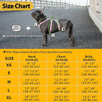 Huntboo Escape Proof Dog Harness, Escape Artist Harness, Fully Reflective Harness with Padded Handle, Breathable,Durable, Adjustable Vest for Medium Dogs Walking, Training, and Running Gear (Pink,M)