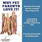 Amazing Dog Treats Gullet Sticks for Dogs- (6 Inch - 20 Count) - Jerky Chews for Dogs - Esophagus Beef Gullet