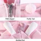 Extra Large Dog Christmas Bunny Costumes Rabbit Hoodies Clothes for Easter Day Halloween Labrador Rottweiler Great Dane, Pink, 6X-Large
