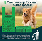 The Original Poop Bags® Tie-Handle Dog Waste Bags, 92% Plant-Based, USDA Certified, Heavy Duty, Large (360 Count (Pack of 3))