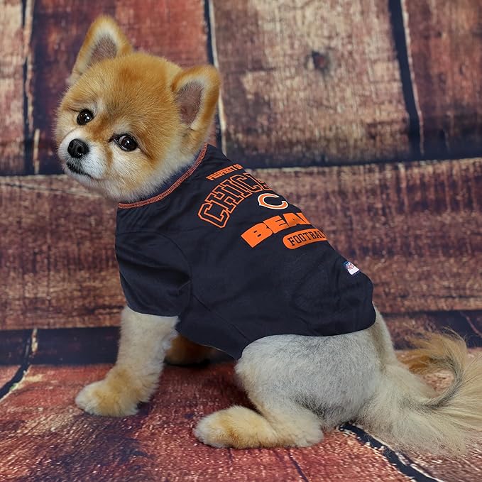 NFL Chicago Cubs Dog T-shirt Medium. - Licensed Shirt for Pets Team Colored with Team Logos- Premium Stretchable Materials for the comfort of your Dog & Cat