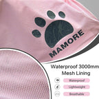 Waterproof Dog Raincoat, Reflective Adjustable Hooded Dog Rain Coat, Lightweight Breathable Pet Rain Jacket Poncho Double Layer with Leash Hole for Small Medium Large Dogs (Pink, Small)