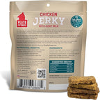 PLATO Pet Treats Dog Treats - Air-Dried Jerky - Delicious, Real Meat - Grain Free - Supports Healthy Digestion - Chicken with Goat Milk 7oz