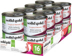 Solid Gold Tropical Blendz Salmon Pate in Coconut Oil - Nutrient-Rich Wet Cat Food for All Life Stages, 16 Pack