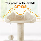 Yaheetech XL Cat Tree, 80in Multi-Level Tower w/Scratching Posts, Double Condo, Perched Platforms & Dangling Balls, Cat Stand House for Kittens