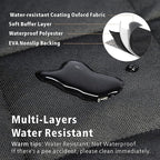 F-color SUV Cargo Liner for Dogs, Upgraded Extra Large Water Resistant Pet Cargo Cover Dog Seat Cover Mat for SUVs with Bumper Flap Protector, Non-Slip, Wear-Proof, Universal Fit, Black