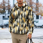 Men's Camouflage Hunting Fleece Lined Hoodie Camo Jackets Zip Up Long Sleeve Casual Winter Coats Hood Outerwear