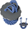 2-in-1 Dog Tug of War Rope and Frisbee, Dog Toy,Tough Rope Toy, Flying Disc, Tug Toy for Outdoor and Indoor Play (Velvet Grey)