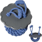 2-in-1 Dog Tug of War Rope and Frisbee, Dog Toy,Tough Rope Toy, Flying Disc, Tug Toy for Outdoor and Indoor Play (Velvet Grey)