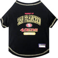 NFL San Francisco 49ers Dog T-shirt Medium. - Licensed Shirt for Pets Team Colored with Team Logos- Premium Stretchable Materials for the comfort of your Dog & Cat