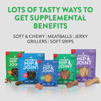 DOGSWELL Hip & Joint Soft & Chewy Dog Treats, Bacon, 14 oz. Pouch