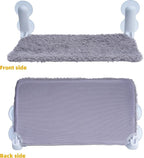 YUNIQUE 2PC Cat Window Perch, Upturned Edge Bracket, Portable Wall Hammock for Indoor Cat, Grey