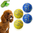 4Pcs Super Bouncy Dog Balls, Fun Indestructible Tennis Balls for Aggressive Chewers, Durable Floating Fetch Toys for Small Dogs with Lifetime Replacement