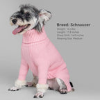 cyeollo 4XL Dog Sweater,Knitwear Turtleneck Soft Knitwear Pullover Sweaters Warm Dog Clothes for Large Female Dogs,Pink XXXXL