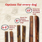 Natural Farm Bully Sticks Stuffed Collagen Sticks for Dogs (6 Inch, 5-Pack), Rawhide-Free Collagen, Natural Dog Chews, Long Lasting, for Small, Medium and Large Dogs, Great Rawhide Alternative