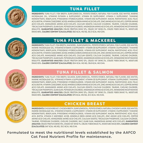 Applaws Vitality Wet Cat Food Paté, Natural Cat Food with Added Vitamins & Minerals, Grain-Free, Carrageenan Free, Variety Selection (24 Count, 2.47 oz Cans)