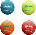 Outward Hound Squeaker Ballz 4-Pack Tennis Ball Dog Toys with Squeaker, Interactive Fetch Play for Pets Under 25 lbs, Training Balls for Indoor & Outdoor Exercise, Small, 2-inch