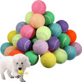 Liliful 50 Pieces 2.5'' Dog Squeaky Tennis Balls for Pet Playing Medium Large Dogs Puppy Balls for Training Toy with Squeaker Easy Fetch Play Exercise(Multicolor)