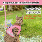 Cat Harnesses and Puppy Harness with Leashes Set, Escape Proof Cat Harness, Adjustable Reflective Soft Mesh Vest Fit Puppy Kitten Rabbit Ferrets's Outdoor Harness